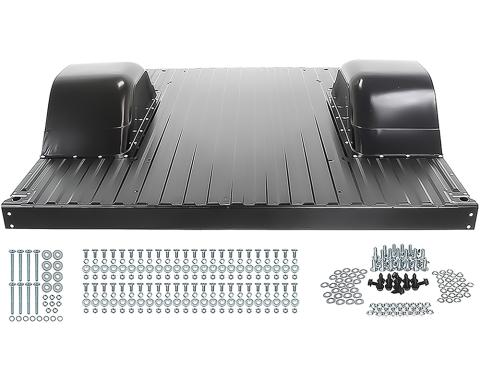 OER 1967-72 Chevrolet, GMC Shortbed, Fleetside, Full Bed Floor Panel, With Bracing, 6.5' Bed, With Wider Tubs, Black EDP - Premier *T71616P