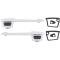 1967-70 Dodge, Plymouth A, B-Body, Front Outer Door Handle Set, with Black Buttons