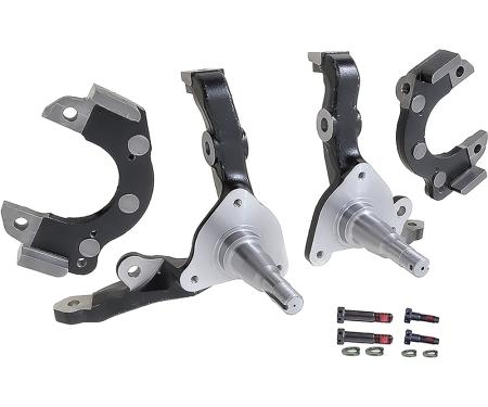 1968-73 Comet, Falcon, Ranchero, Torino, Disc Brake Spindles w/ Caliper Brackets, 1970-73 Mustang V8 OE Large Bearing Style