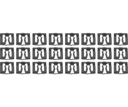 1964-71 Chevrolet, Rear Glass Molding Clip Set, Square Style, 24 Piece Set