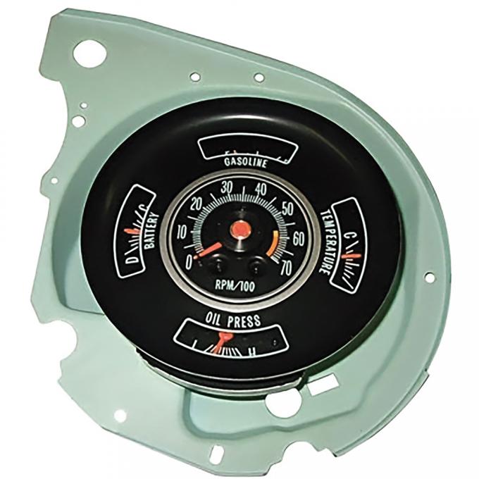 1969 Chevrolet Chevelle, Tachometer, 6000 RPM Red Line, Fuel, Temp, Oil, Battery