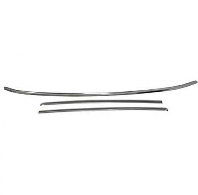 1971-73 Mustang Fastback, Windshield Molding Set, 3 piece Set