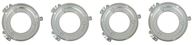 1971-74 Mopar Headlamp Bucket Set Inner and Outer LH and RH Sides - Set of Four
