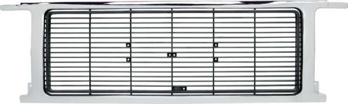 OER 1989-91 GMC Truck, Front Grill, Dual Headlamps, Chrome/Argent Silver T70612