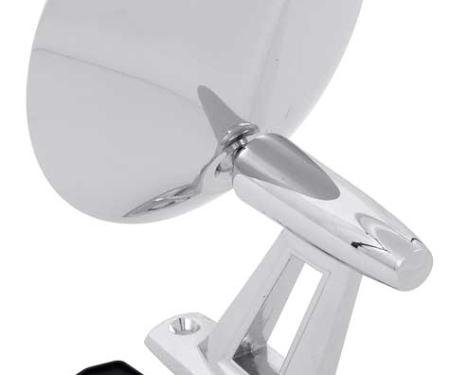 OER 1960-66 Dodge, Plymouth, A , B, C-Body, Outer Door Mirror, Viewmaster Style, Manual, Twin Post, Smooth Base Design, LH or RH Side MD2206