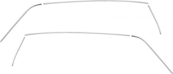 1973-74 Nova, Apollo,Omega, Ventura, Roof Drip Molding Set, 2-Door Coupe & Hatchback, 6 Piece Set