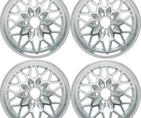 OER 17" X 9" Cast Aluminum Snowflake Wheel Set With Silver accents *R4415