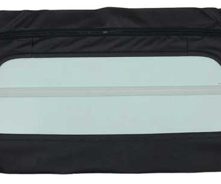 OER 1967-69 Camaro / Firebird Convertible, Glass Window Assembly, Hinged Folding-Style, Canvas, Black K59201