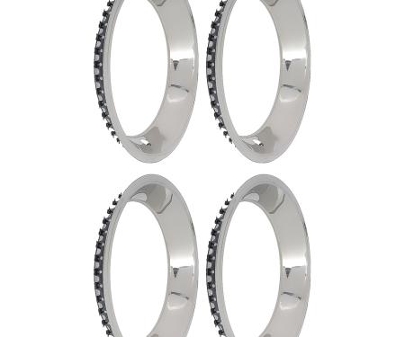 1967-88 GM, Rally Wheel Trim Ring Set, 15" x 7", 2-5/8" Deep Step Lip, Stainless Steel, Set of 4