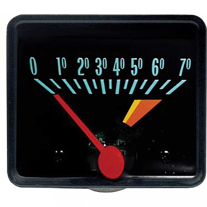 1969 Nova, In Dash Tachometer, 6000 Redline, Light Green Numbers