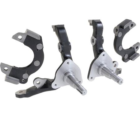 1968-73 Comet, Falcon, Ranchero, Torino, Disc Brake Spindles w/ Caliper Brackets, 1970-73 Mustang V8 OE Large Bearing Style