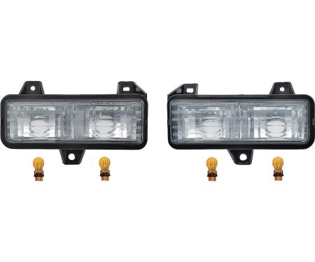 1989-91 Chevy, GMC Pickup, Crew Cab, Park Lamp Set, For Single Sealed Beam Models, Pair