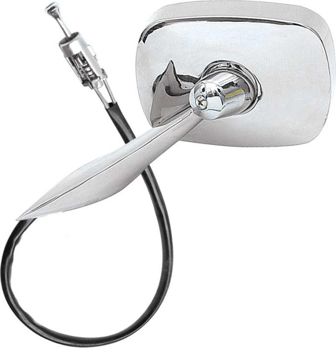 1968 Camaro, Nova, Impala, Caprice, Chevelle, Corvair, Firebird, Remote Outer Door Mirror Assembly, LH Drivers Side, Various Models