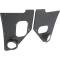 1955-59 Chevrolet, GMC Picku, Panel, Suburban, Interior Kick Panels, with Speaker Holes, Black, Pair
