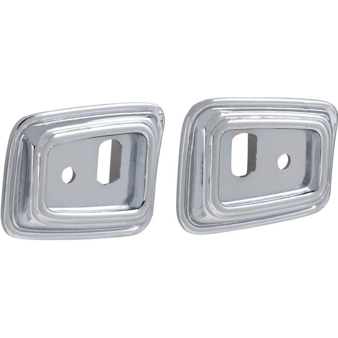OER 1968-69 Camaro, Door Grab Handle Bezels, with Deluxe Interior, Molded Door Panels K207