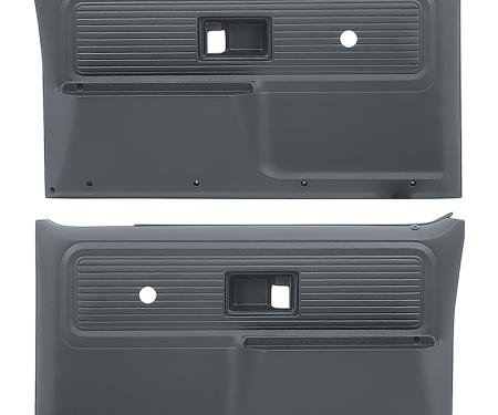 1977-80 Chevy, GMC Truck, Blazer, Jimmy, Suburban, Front Door Panels, Custom Deluxe, Scottsdale Style, Black