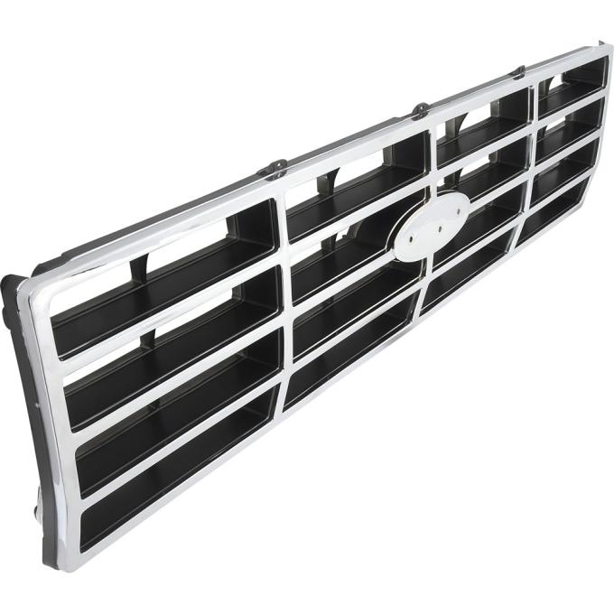 OER 1982-86 Ford F-150 / F-250 / F-350, Bronco, Grill Insert, Argent Silver, with Chrome Accents TR8150P