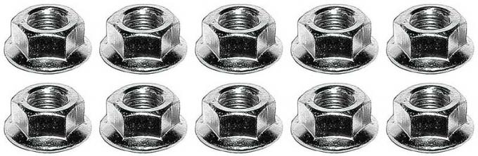 OER Serrated Self locking Hex Nut, #10-24 Thread Size, 10 Piece Set *A14873K