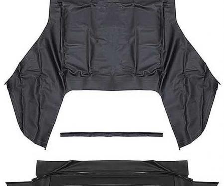 OER 1967-69, Camaro/Firebird, Convertible Top Set, With 2-pc Glass Rear Window, Stayfast Canvas, Black *K71501