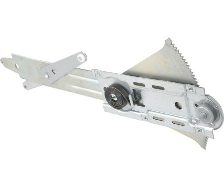 1967 Camaro, Firebird, Manual Front Door Window Regulator, with Deluxe Interior, LH Driver Side