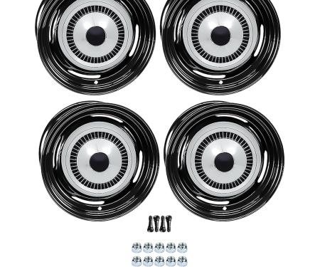 OER 1957 Chevrolet Factory Style 14" Steel Wheels, Dog Dish Style, 6" Wide, 4-1/2" Backspacing *881488