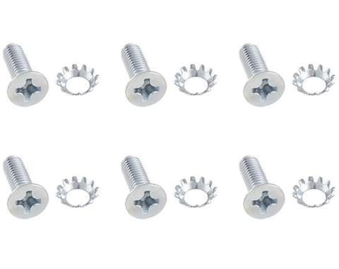 OER 1960-72 Chevrolet, GMC Truck, Door Latch Screw Set, 12 Piece Set, 6 Screws, 6 Washers CX1578