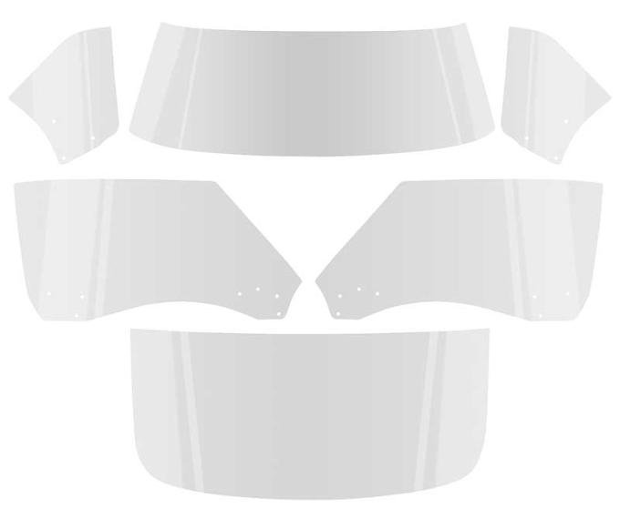OER 1968-69 Camaro / Firebird Coupe, 6 Piece Glass Kit, Clear *E351C