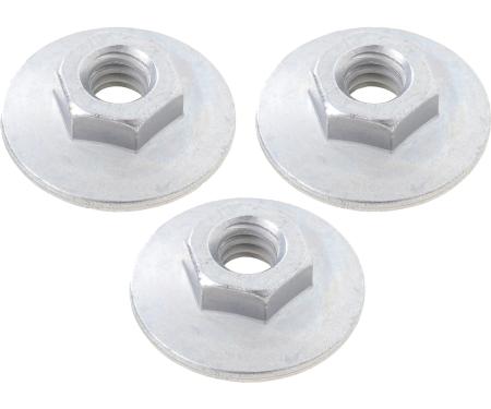 1967-69 Camaro, Firebird, Quarter Window Track Nut Set, with Large Flange, 3 Piece Set