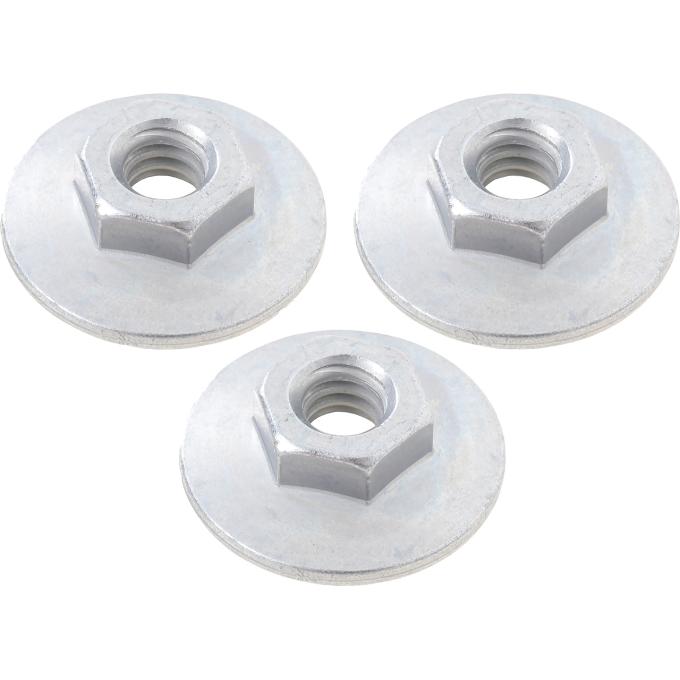 1967-69 Camaro, Firebird, Quarter Window Track Nut Set, with Large Flange, 3 Piece Set