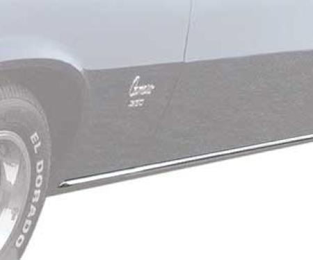 1976-81 Camaro, 1970-81 Firebird, Standard Rocker Panel Molding, with Hardware, RH or LH, Each