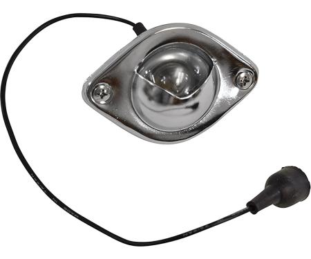 1964-65 Chevelle, Malibu, El Camino, 1967-87 GM Truck, Rear License Plate Lamp Assembly, LH or RH, Each (Pickup Models Equipped with a Step Bumper)