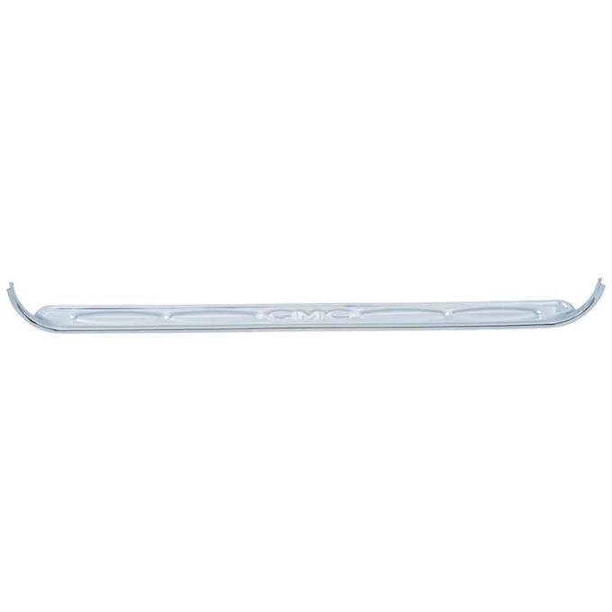 OER 1960-66 GMC Truck, Door Sill Plate, with GMC logo, Polished Chrome, RH or LH, Each 2386987