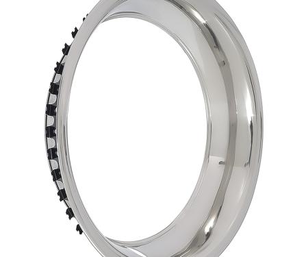 OER 15" Wheel Trim Ring, Stainless Steel, Round Edge, Smooth Lip, 3" Deep, Each 97966961