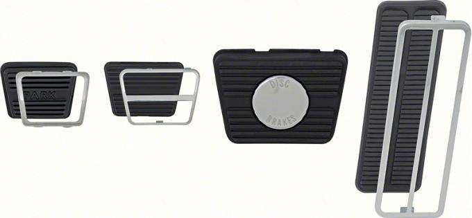 OER 1967-68 Camaro / Firebird Pedal Pad Kit - Disc Brakes - Manual Trans - 8 piece *R5007