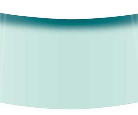 OER 1965-68 Buick, Chevy, Pontiac, Oldsmobile, Full Size, Front Windshield Glass, 2 & 4 Door, Sedan, Station Wagon, Light Green Tint, with Blue/Green Shade FW661T