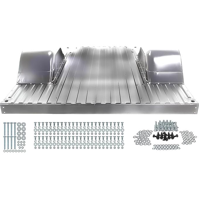 OER 1967-72 Chevrolet, GMC Shortbed, Fleetside, Full Bed Floor Panel, With Bracing, 6.5' Bed, With 2" Wider Tubs, Silver Primer *T71616