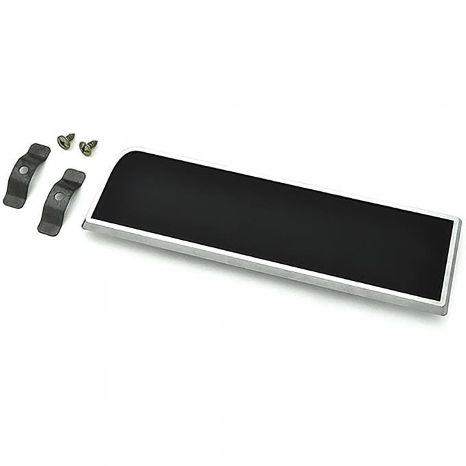 1967 Chevrolet Impala, Full Size, Radio Delete Plate, Black Pebble Grain With Chrome Edge