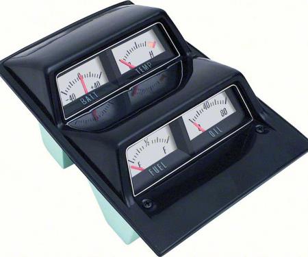 OER 1968-69 Camaro, 1968-74 Nova Silver Face Console Gauge Assembly With Amp Gauge 3952635