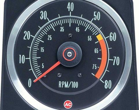 OER 1969 Camaro Z28, 396/375Hp 6" X 8" Tach with 6000 Red Line with 8000 RPM Maximum 6469384