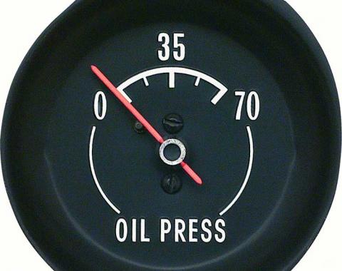 OER 1972-73 Corvette Oil press Gauge - With White Markings 6462928W