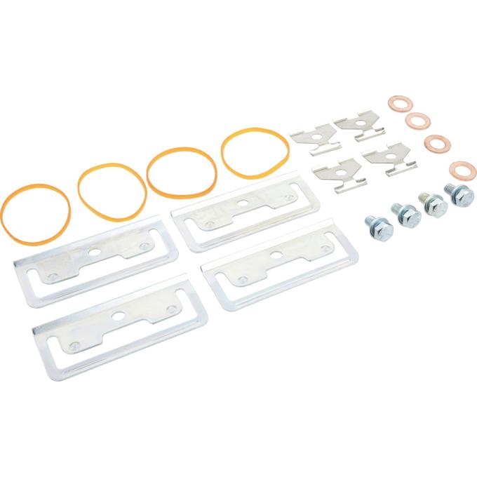 OER 1973-89 Dodge, Plymouth, Brake Pad Hardware Set, Front, For Single Piston Caliper # 154904 154906