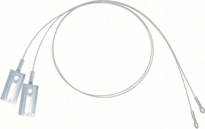 1961-64 Buick, Chevrolet, Pontiac, Oldsmobile B-Body, Convertible Top Hold Down Cables, Pair