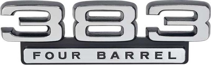 1967-71 Dodge, Plymouth, 383 Four Barrel, Front Fender Emblem, Each, Mopar Licensed