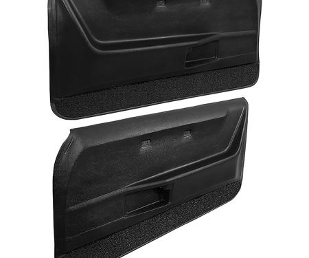 1968-69 Firebird, Trans Am, Molded Door Panels, Deluxe Interior, Black, Pair