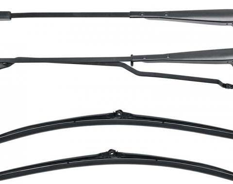 OER 1970-81 Wiper Arm and Blade Set - Recessed Wipers - Black *F308