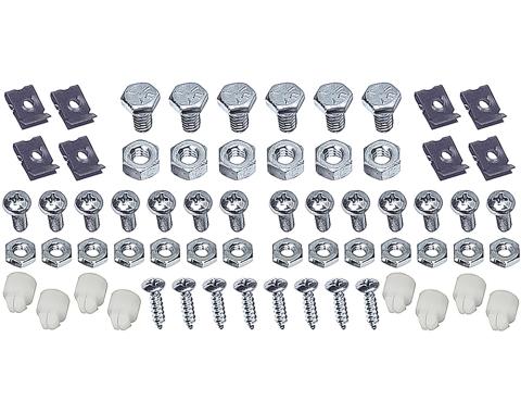 Redline Restomotive® 1967-1968 Chevrolet Camaro Standard / RS 66 Piece Front Grill Hardware Installation Kit