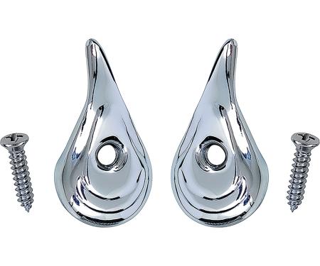 OER 1949-66 GM Coat Hanger Hook Set, Chrome, Pair CX1873