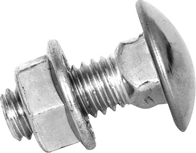 OER Zinc Plated Bumper Bolt With Stainless Steel Head - 3/8-16 X 1 Bumper Bolt With Nut And Washer 3415