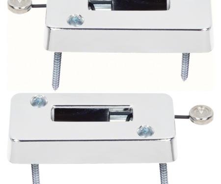 OER 1969 Camaro, Corvair, Firebird, Headrest Escutcheons, Chrome, Pair 8785236