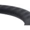 VSW S6 Style, Padded Leather Steering Wheel, 14" Diameter, 6-Bolt, Chrome Center Spokes, Black Leather Grip